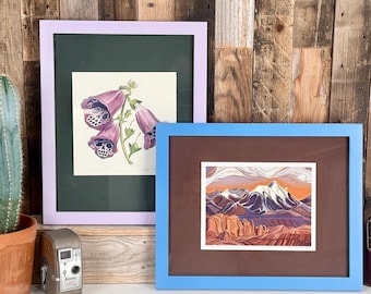 11x14 inch Frame With Mat - Choose Your Photo Size & Color of Your Choice in 1x1 Flat Style - Free Shipping