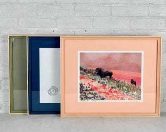 Monochrome 16x20 inch Frame With Mat - Choose Your Photo Size & Color of Your Choice in FOXY MINUS POPLAR Style - Free Shipping