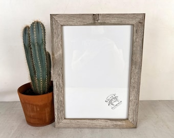 SHIPS TODAY - 10x14" Picture Frame - Built from Rustic Reclaimed Natural Cedar - In Stock - Handmade 10 x 14 Frame Upcycled Wood