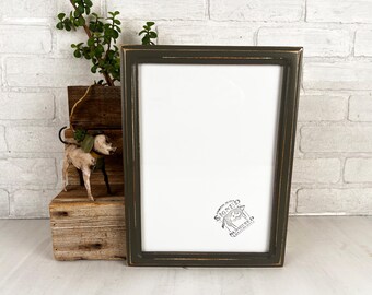 SHIPS TODAY - A4 Size Picture Frame - 1x1 Double Cove with Vintage Sable Gray Finish - In Stock Frame 210 x 297 mm 8.3 x 11.7"