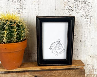 4x6 Picture Frame in Foxy Cove Style with Vintage Black Finish - IN STOCK - Same Day Shipping - 4 x 6 Photo Frame Hardwood