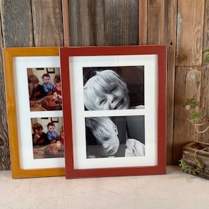 10x13 Picture Frame Mat Windows fit (2) 5x7 Photos in 1x1 Flat Style and Color of your choice - 10x13 Frame - Collage Frame 5x7