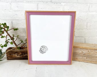 SHIPS TODAY - 10x12 Picture Frame in Foxy Alder Minus style with Violet Wash Finish - In Stock 10 x 12 inch Poplar Wood Frame Purple