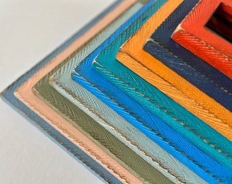 Super Vintage Color of Your Choice in 1x1 Roughsawn Style Choose your frame size: 2x2 up to 18x24 inches - A4 size Picture Frames