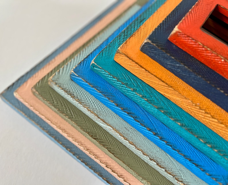 Super Vintage Color of Your Choice in 1x1 Roughsawn Style Choose your frame size: 2x2 up to 18x24 inches - A4 size Picture Frames Bild 3