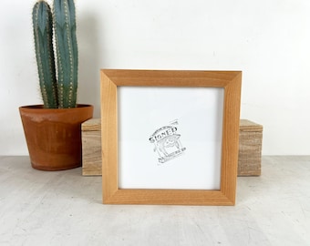 SHIPS TODAY - 7x7 Picture Frame - 1x1 Flat Style Built From Solid Natural Alder Wood - In Stock - 7 x 7 Square Photo Frame