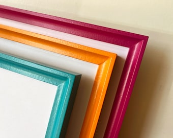 SOLID Color of Your Choice in Foxy Cove Style Choose your frame size: 2x2 up to 20x20 inches - Free Shipping