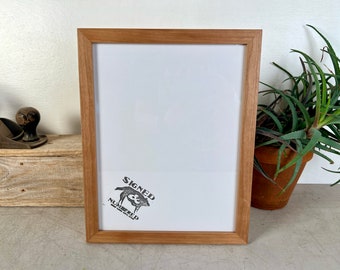 SHIPS TODAY - 8.5x11 Picture Frame - Peewee Solid Natural CHERRY Style Frame - In Stock - 8.5 x 11" Photo Frame Solid Hardwood