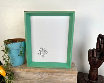 SHIPS TODAY - 8x10 Picture Frame - Vintage Robin's Egg in Park Slope Style - In Stock - 8 x 10 Photo Frame Gallery Green