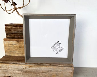 SHIPS TODAY - 8x8" Picture Frame - Park Slope Style with Vintage Grey Finish - In Stock - 8 x 8 Square Photo Frame Gray