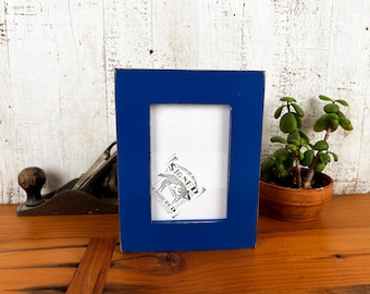 SHIPS TODAY - 4x6 Picture Frame - 1.5" Standard Style with Vintage Blueblood Finish - In Stock - 4 x 6 Photo Frame Blue