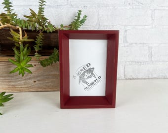 SHIPS TODAY - 4x6" Picture Frame - Park Slope Style with Vintage Wine Finish - In Stock - 4 x 6 Frame Rustic Red Decor