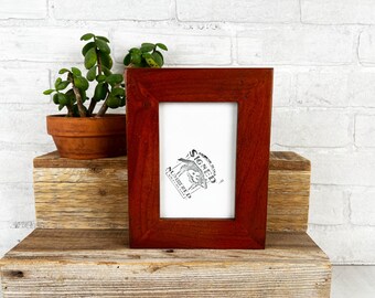 SHIPS TODAY - 4x6 Picture Frame - 1.5" Standard Style with Super Vintage Wood Tone on Alder Finish - In Stock - 4 x 6 Photo Frame Rustic