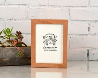 5x7" Picture Frame - SHIPS TODAY - PeeWee Style with Natural Alder Finish - In Stock - Gallery Frame 5 x 7 Solid Hardwood