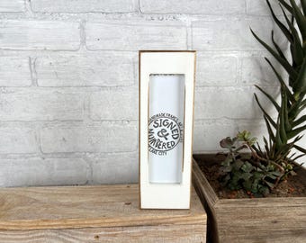 Photo Booth Frame for 2 x 6 - SHIPS TODAY - Picture Strip Frame with Vintage White Finish - 2x6" Photo Booth Frame - In Stock - White