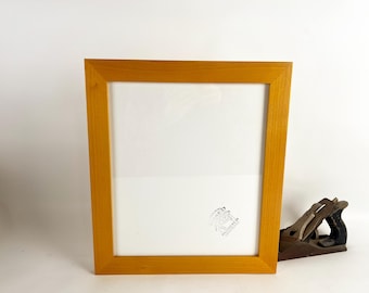 12x14 Picture Frame in 1.5 Standard Style on Alder with Solid Honey Dye Finish - 12x14 Photo Print Frame - IN STOCK - Same Day Shipping