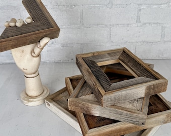 SHIPS RIGHT AWAY - Rustic Reclaimed Cedar Build Up Style Picture Frame - Choose Your Size - In Stock Upcycled Wood Frame - 3.5x5 up to 16x20