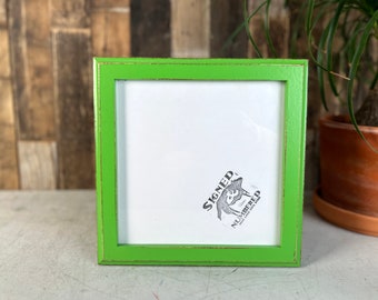 SHIPS TODAY - 8x8" Picture Frame - 1x1 Outside Cove Style with Vintage Green Pear Finish - In Stock - 8 x 8 Square Frame