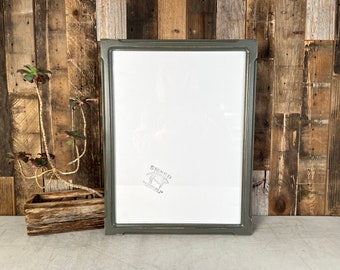 SHIPS TODAY - 12x16 Picture Frame - 1x1 Shallow Bones Style with Vintage Sable Gray Finish 12 x 16 Frame - includes plexiglass - In Stock