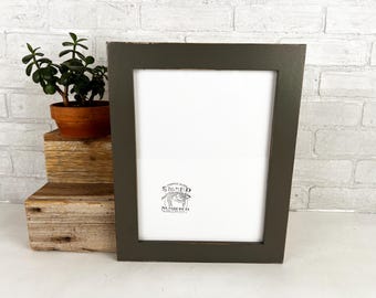 9x12 Picture Frame - SHIPS RIGHT AWAY - 1.5 Standard Style with Vintage Sable Gray Finish - In Stock - Handmade Frame 9 x 12 inch size