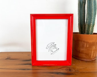 6x8" Picture Frame - SHIPS TODAY - Foxy Cove Style with Vintage Ruby Red Finish - In Stock - 6 x 8 Picture Frames