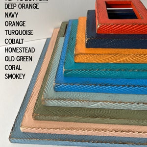 Super Vintage Color of Your Choice in 1x1 Roughsawn Style Choose your frame size: 2x2 up to 18x24 inches - A4 size Picture Frames Bild 6