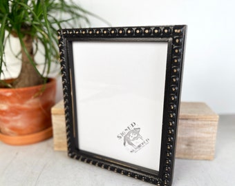 SHIPS TODAY - 8x10" Picture Frame in 1x1 Large Bumpy Style with Vintage Black Finish - In Stock - 8 x 10" Photo Frame Black