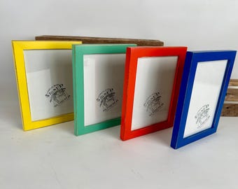 SHIPS RIGHT AWAY - 5x7" Picture Frame in PeeWee Style with Vintage Finish Color of Your Choice - In Stock - Gallery Frame 5 x 7