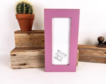 4x10" Picture Frame - SHIPS TODAY - 1.5 Standard Style with Vintage Violet Finish - In Stock - 4 x 10 inch Panoramic Photo Frame Purple
