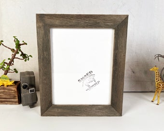 SHIPS TODAY - 8x10 Rustic Gray Wash Reclaimed Cedar Picture Frame In Stock - Upcycled 8 x 10 Reclaimed Wood Photo Frame -8x10" Frames