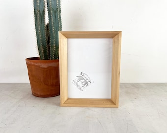 6x8" Picture Frame - SHIPS TODAY - Park Slope Style in Solid Natural Light Willow Wood - In Stock - 6 x 8 Picture Frames