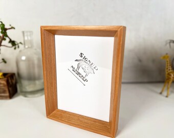 6x8" Picture Frame - SHIPS TODAY - Park Slope Style with Solid Natural Alder Finish - In Stock - 6 x 8 Picture Frames Modern Decor