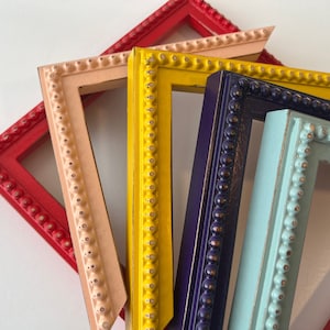 Vintage Color of Your Choice - in 1x1 Bumpy Style - Choose your frame size - 2x2 up to 18x24 inches - FREE SHIPPING - Solid hardwood frames