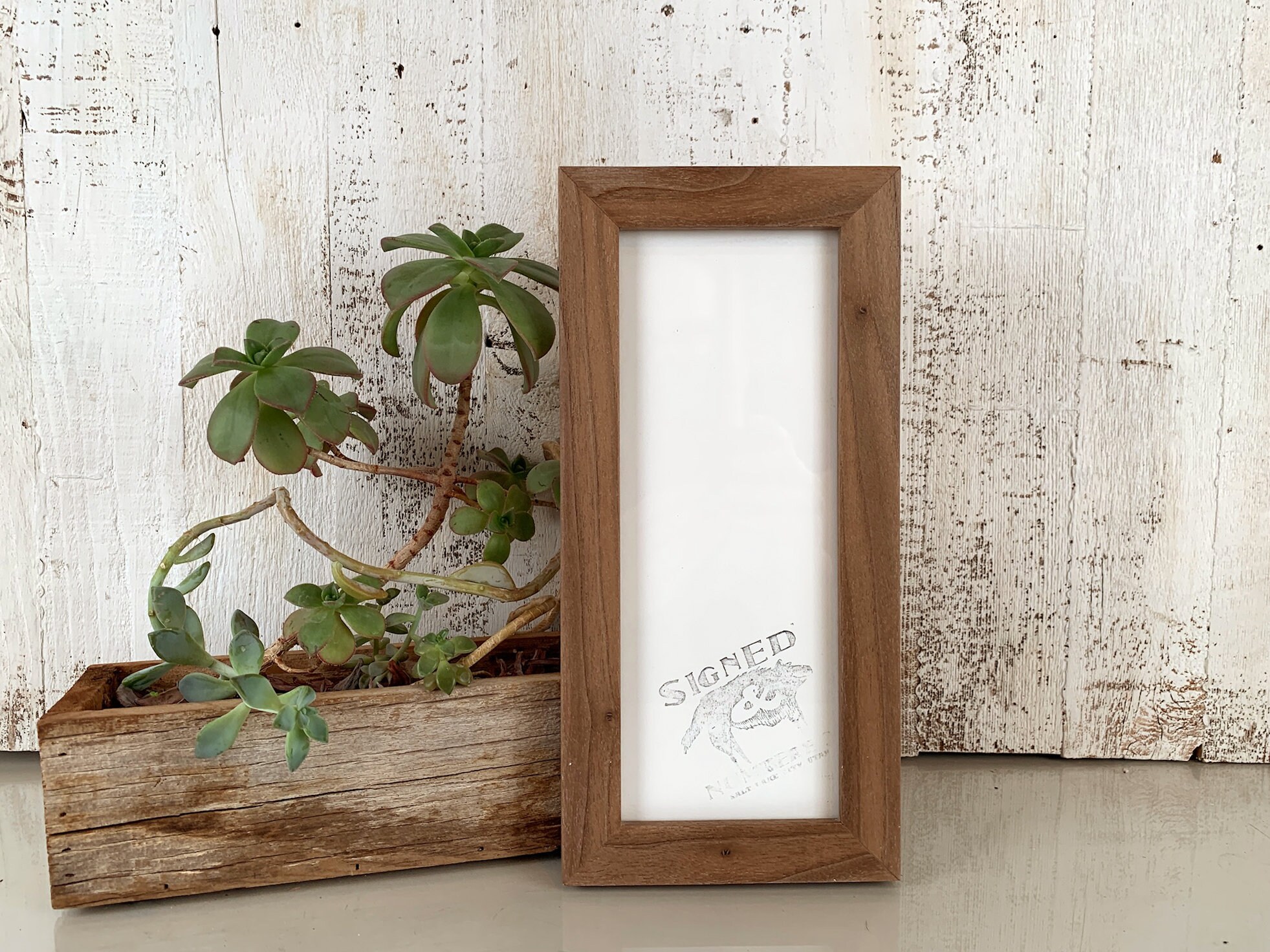 4x10 Picture Frame in 1x1 Flat Style built from Solid Natural Walnut