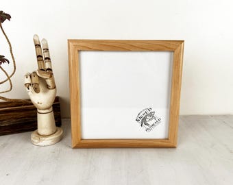 SHIPS RIGHT AWAY - 9x9 Square Picture Frame - 1x1 Rounded style in Solid Natural Alder Wood - In Stock 9 x 9 inch Photo Frame Modern