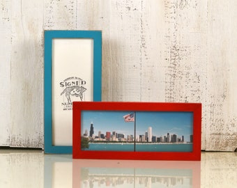 4x10" Picture Frame for Photo Booth strip or Panoramic Photo in Peewee Style and Color of Your Choice - 2x8 Photo Frame - Panoramic Frame