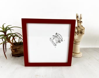 8x8 Picture Frame - SHIPS TODAY - Square Frame Peewee Alder Style with Weathered Wood Tone Finish - In Stock - 8 x 8 inch Thin Wood Frame