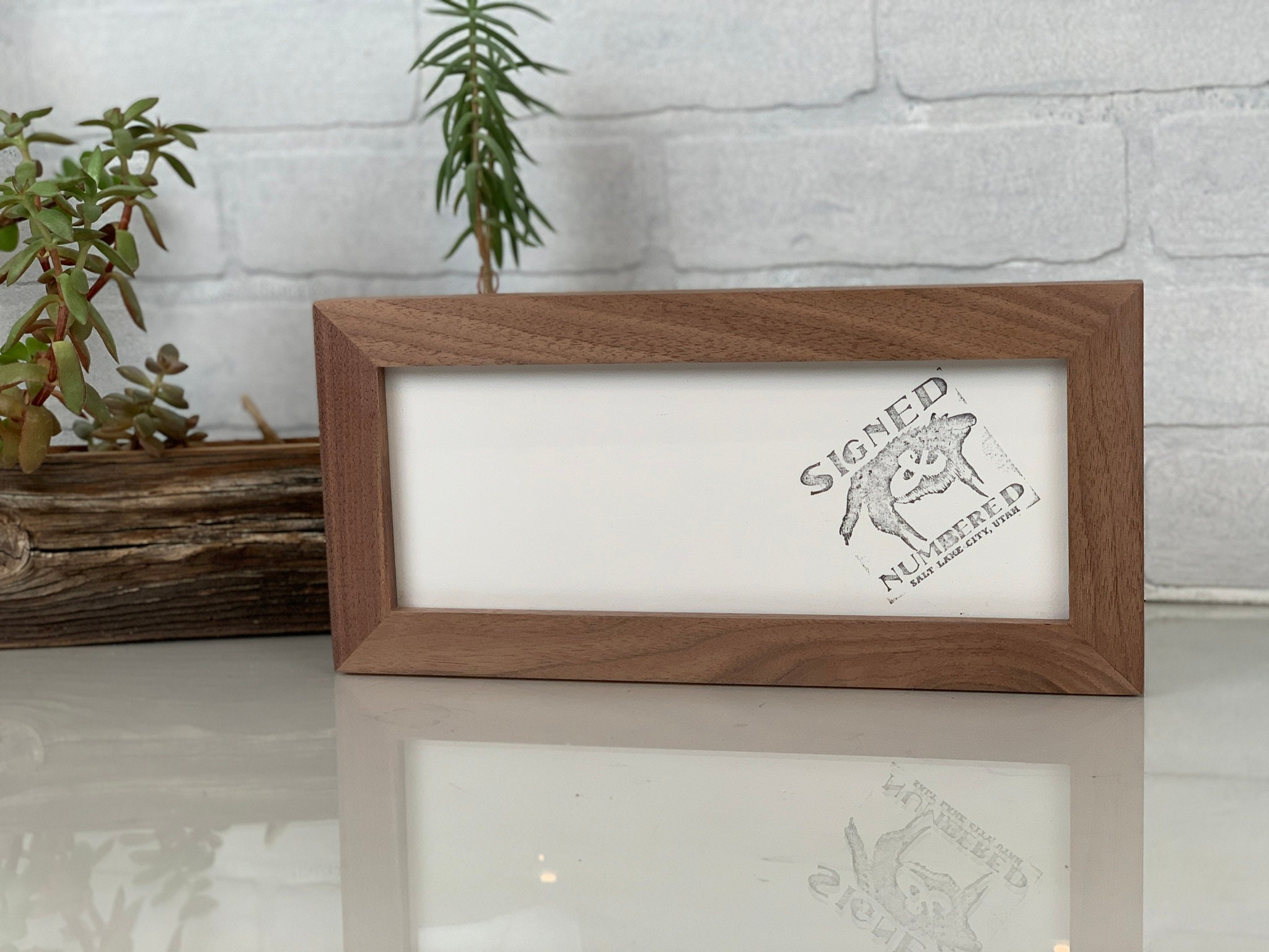 4x10 Picture Frame in 1x1 Flat Style built from Solid Natural Walnut
