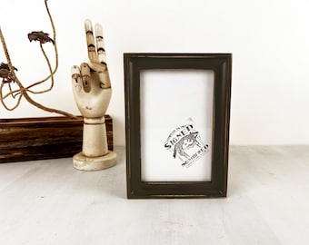 4x6 Picture Frame in Foxy Cove Style with Vintage Sable Gray Finish - IN STOCK - Same Day Shipping - 4 x 6 Photo Frame Hardwood