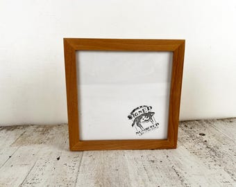 7x7 Picture Frame - SHIPS TODAY - Peewee Style with Solid Natural Alder Finish - In Stock - 7 x 7 Square Photo Frame Modern Decor