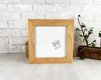SHIPS TODAY - 8x8" Square Picture Frame - 1.5" Standard Style Built from Solid Natural Maple - In Stock - 8x8 inch Photo Frame Gallery Wall