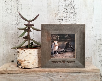 Personalized Frames - Choose Your Size and Message - Reclaimed Rustic Natural Cedar - Sizes 4x4, 4x6, 5x5, 5x7, 8x10- Vertical or Horizontal