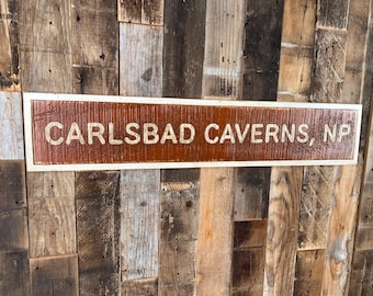 Ships Right Away! Carlsbad Caverns National Park - Point of Interest Sign - Handmade Sign