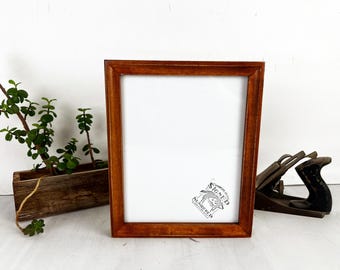 SHIPS TODAY - 8x10 Picture Frame - Foxy Cove Style with Vintage Wood Tone Finish - In Stock - Rustic Handmade Photo Frame 8 x 10