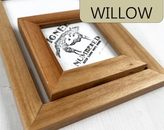 SHIPS RIGHT AWAY - 4x6, 5x7, 6x6, 6x8, 8x10, 11x14 - Choose Your Size - Peewee Style in Natural Willow Hardwood - In Stock - 9th Anniversary