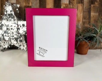SHIPS TODAY - 8.5 x 11 Picture Frame - 1.5 Standard Style with Vintage Cerise Pink Finish - In Stock - 8.5x11 inch Picture Frame Gallery