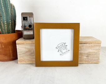 SHIPS RIGHT AWAY - 6x6 Picture Frame in 1x1 Flat Style with Vintage Roman Gold Finish - In Stock - 6 x 6 Photo Frames on Sale