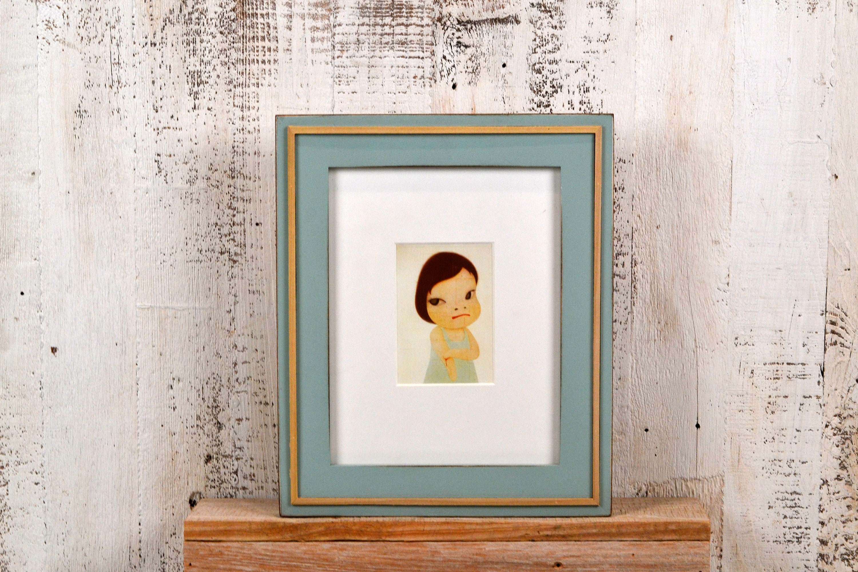 7x9 Picture Frame in Wedge Style with Vintage Homestead and Natural