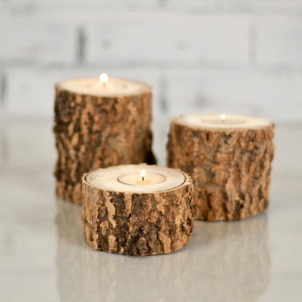 Tea Light Holders SET OF 3 - 4 inch 3 inch and 2 inch Tall - Multiple Candle Holders - Wedding Table Decorations