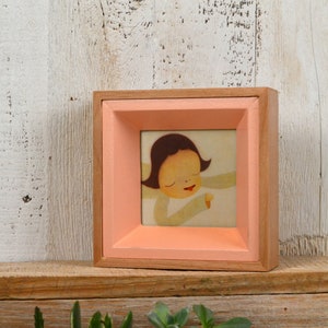Solid Color of Your Choice in Park Slope Plus style Choose your frame size: 2x2 up to 18x24 inches Free Shipping CORAL